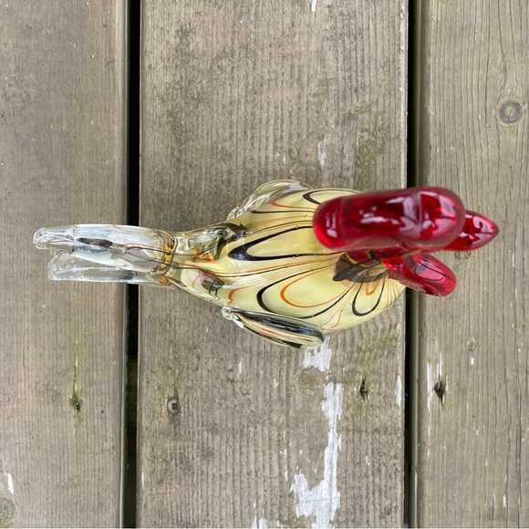 Cracker Barrel Break of Dawn Golden Glass Rooster Home Decor in Original Box - Picture 12 of 16